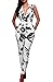 Mr.Seven Womens Sleeveless Deep V-neck Floral Printed Long Pants Jumpsuits Rompers