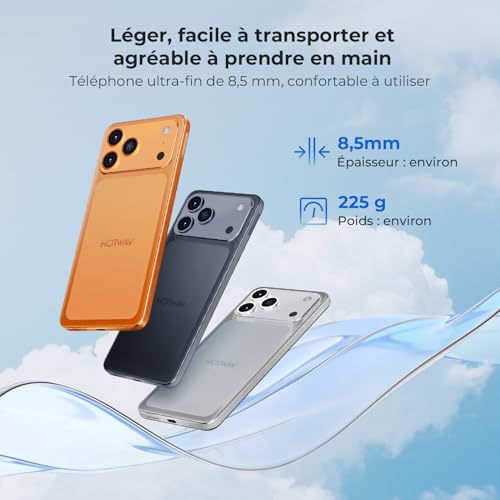 HOTWAV A17 Pro Max Mobile Phone Unlocked 4G Android 15 Large Screen 6.75" 120Hz Long Battery Life 5160mAh Camera 13MP Storage 128GB Expandable 1TB Octa Core Warranty 2 Years Cheap