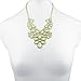 Lux Accessories Mint Green Floral Flower Statement Necklace