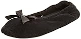 Isotoner Women's Terry Ballerina, Black,X-Large-9.5/10.5