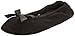 isotoner Women's Terry Ballerinas, Black, Medium