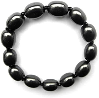 Karelia Shungite Bracelet Power Bead, Reiki Charged, Karelian shungite EMF Protection