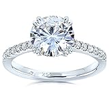 Forever One Moissanite and Lab Grown Diamond Engagement Ring 1 3/4 CTW 14k White Gold (DEF/VS)