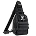 Barbarians EDC Molle Sling Bag, Military Shoulder Sling Backpack Chest Pack Bag Tackle Storage Bag Satchel Black