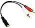 C&E 30S1-01260 2 x RCA Male, 1 x 3.5mm Stereo Female, Y-Cable 6-Inch Gold Plated Connector