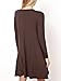 Zero City Womens Casual Pockets Plain Flowy Simple Swing T-Shirt Loose Dress, 12chocolate, Medium