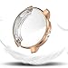 Vivoactive 3 Music Protector Case,JZK Soft TPU Plated Screen Protector Cover All-Around Protective Screen Cover Bumper Shell for Vivoactive 3 Music SmartWatch Accessories(Rose Gold)