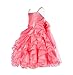 ekidsbridal Elegant Stunning Rhinestone Organza Pleated Ruffled Flower Girl Dress Wedding 164s
