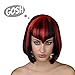 United States of Oh My Gosh #1 Red and Black Vampire Bob Wig - Top Halloween Costume Hair