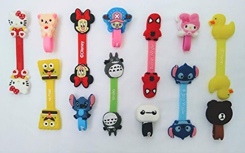 Zeito Cartoon Silicone Earphone USB Cable Tie Cord Organizer - Set of 4 Pieces