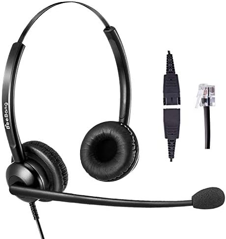 Call Center Headset RJ9 Jack with Noise Cancelling Microphone, Landline Deskphone Headset with Mic Mute & Volume Control for Cisco Telephone 6941 7941 7942 7945 7960 7961 7962 7965 8945