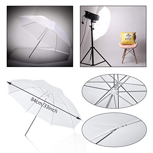 Photographic Softbox Reflective Umbrella 5500k Daylight Lasting Lighting 8.5ft x 10ft Background Support Kit, Foldable with Carrying Case, Suitable for Professional Photography Studio - Thumbnail 2