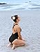 Betticoo Women's Crisscross Back One Piece Swimsuit Swimwear Bathing Suits Black L