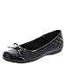 safeTstep Slip Resistant Women's Black Women's Sasha Quilt Bow Flat 8.5 Regular