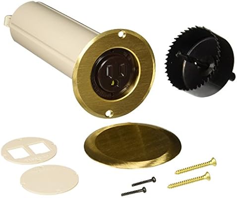Hubbell Raco 6rf151sr Drop In Floor Box Kit With Brass Cover