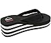 Alpine Swiss Womens Wedge Sandals Striped Platform Thong Flip Flops Black 8 M US