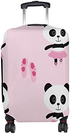 LAVOVO Ballerina Panda Ballet Pink Luggage Cover Suitcase Protector Carry On Covers