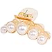 kilofly 4pc Women's Rhinestone Crystal Faux Hair Clip Claw Barrettes + Gift Box