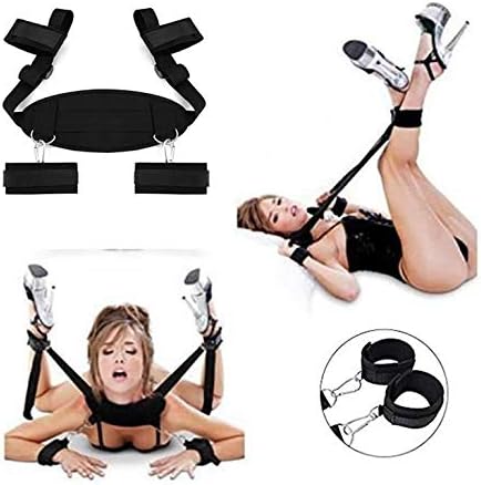 Bed Set for Wrist and Thigh Soft and Comfortable for Women Couples Position Support Sling, Black