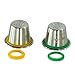 RECAPS 10PCS 20mm Silicone Replacement Ring Yellow Color Compatible with Nespresso Stainless Steel Plastic Refillable Reusable Capsule