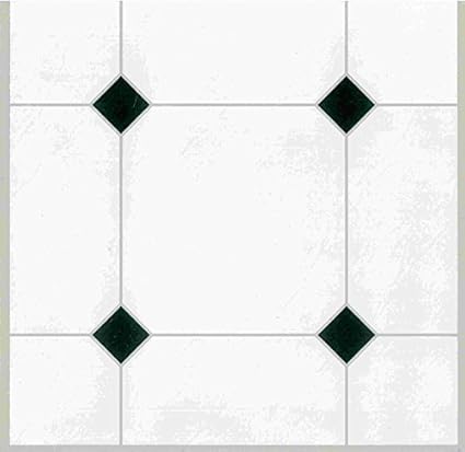 44 x Vinyl Boden Fliesen - Selbstklebend - Küche / Badezimmer Klebrig - Brandneu - Weiß Fliesen Effekt