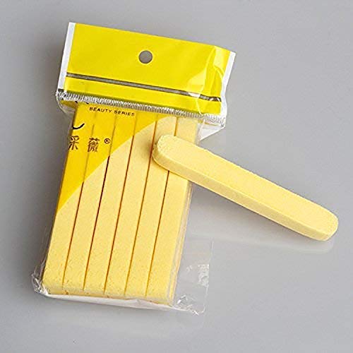 Fully Facial Sponge For Cleaning Face Makeup Remover Sponge Sticks For Girls And Women Set Of 12 Pcs Yellow Pack Of 1