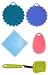 Silicone Kitchen Scrubber 5 Piece Cleaning Set, Pot Holders, Trivets, Jar Openers, Cooking Spoon Rest, BPA FREE Food Safe, Long Lasting, Great Value Box SET, Dishwasher Safe - Better Sponges.
