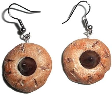 Chocolate Drop Cookie Polymer Clay Fake Food Earrings