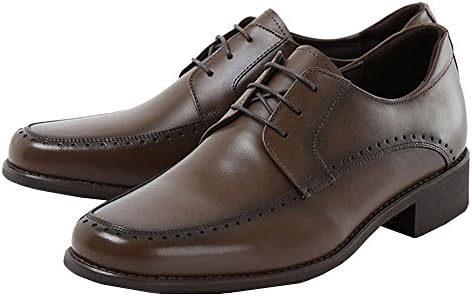 TRAVEL TRAIN Man's Leather Dress Shoes -TMM5017MS, Brown, US 9 (260mmm)
