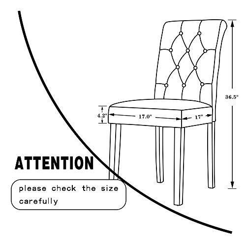 Dining Chairs Set of 4 Upholstered Dining Room Chairs, Button Tufted