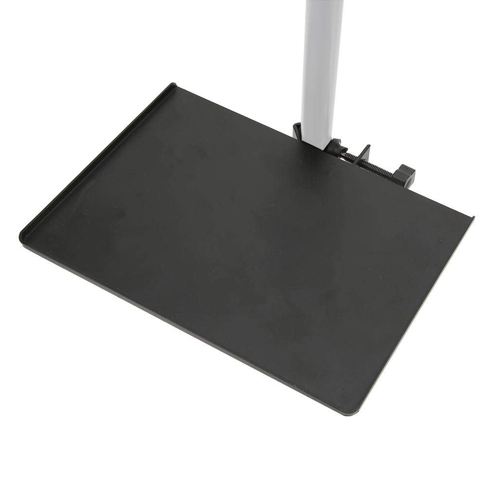 Zunate Microphone Stand Tray, Multifunction Sound Card Mobile Phone Clip-on Bracket Rack Shelf Holder Support 360 Degrees Rotation for Laptop Camera Music Sheet Instrument, 5.51x7.87 Inch