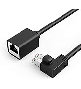 CableCreation Cat6 Abgeschirmtes Verlängerungskabel Male/Female Rechtwinklig, FTP Cat6 Ethernet K...
