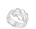 High Polish Bar Knot Puzzle Ring New .925 Sterling Silver Band Sizes 5-13