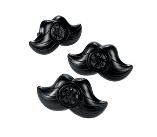 Fun Express - AZ920 (48 pieces), (2.5 inches) Plastic Mustache Lip Whistles - Small Party Whistle (Black)