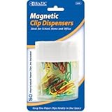 BAZIC Magnetic Paper Clips Holder with Small Color