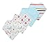 Natemia Cute Baby Bandana Drool Bibs - 4 - Pack Set with Snaps! Soft and Absorbent - Perfect Baby Gift Set for Drooling, Feeding and Teething