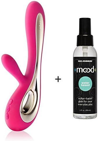 LELO Soraya Exclusive Dual Action Rabbit Massager + Mood Water Based Glide (Cerise)