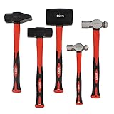 BISupply 5 Piece Hammer Set Mechanic Tool Kit