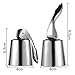 Zhanmai Stainless Steel Wine Stoppers Bottle Stoppers Vacuum Bottle Sealer Bottle Plug with Inner Rubber 1.6 x 3.7 inches (Silver)