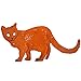 Elegant Garden Design Walking Cat, Steel Silhouette with Rusty Patina