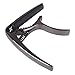 GUITARX X Capo for Acoustic Guitar, Electric Guitar Capo - Also For Bass, Ukulele, Banjo and Mandolin - #1 Brand Among Guitar Capos - Zinc Alloy, Glossy Metal Black
