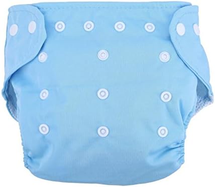 Tinny TotsCloth Diaper Reusable Nappy Washable Free Size Adjustable Waterproof (Blue)