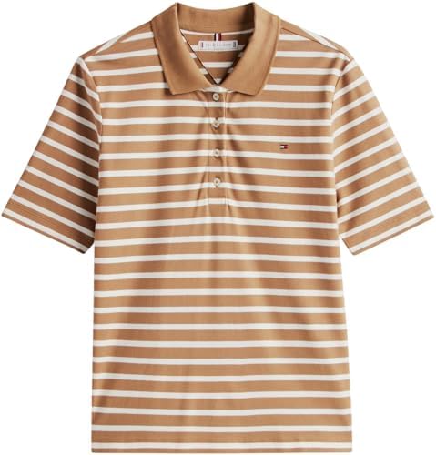Damen Poloshirt Kurzarm 1985 Pique Regular Fit, Mehrfarbig (Hickory/Ecru STP), XXS