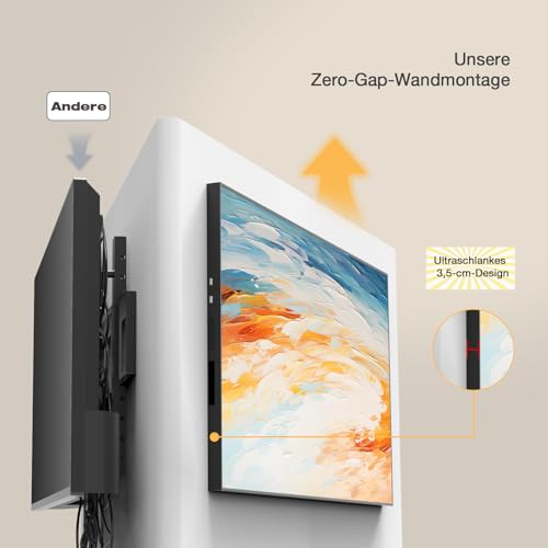 Digital Signage Display 23.6 Inch Wall-Mounted Advertising Screen, 2K FHD Digital Menu Board, 700 Nits Ultra High Brightness Advertising Display Digital Ideal for Business & Restaurant, HDMI/WLAN, Black