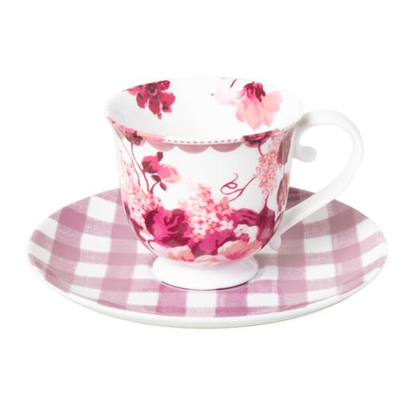 Katie Alice Josie's Blush Tea Cup and Saucer
