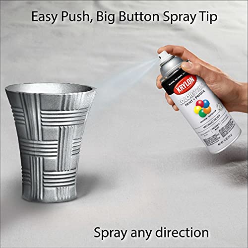 Krylon K05590007 COLORmaxx Spray Paint and Primer for Indoor/Outdoor