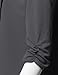 Solid Stretch 3/4 Gathered Sleeve Open Blazer Jacket Charcoal Size 2XL