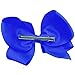 Royal Blue Grosgrain Bow Clip - Extra Large Bows with Alligator Clips by CoverYourHair