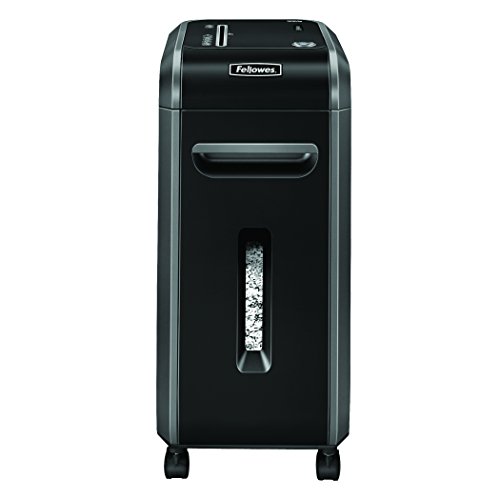 Fellowes 4609001 Powershred 99Ms 14-Sheet Micro-Cut Heavy Duty Paper Shredder with Auto Reverse, Black/Dark Silver, 25.2