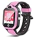 4G Kids Smartwatch, Child GPS Tracker Watch with SOS/Video Chat/2-way Call/Bluetooth/WiFi/Flashlight, Waterproof Phone Watch for Girl Birthday Gift(Pink)